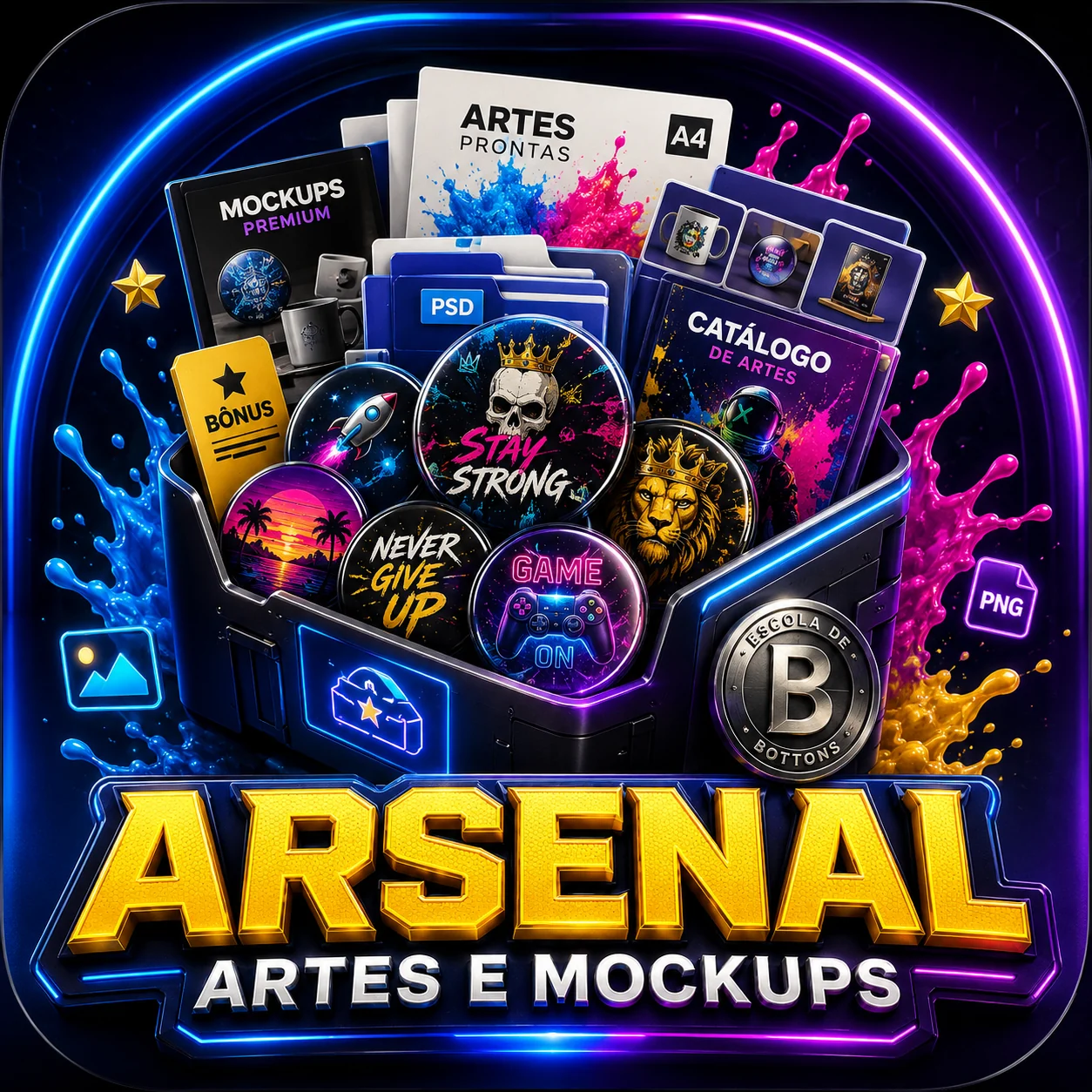 Ícone do Arsenal com mais de 300 artes e mockups
