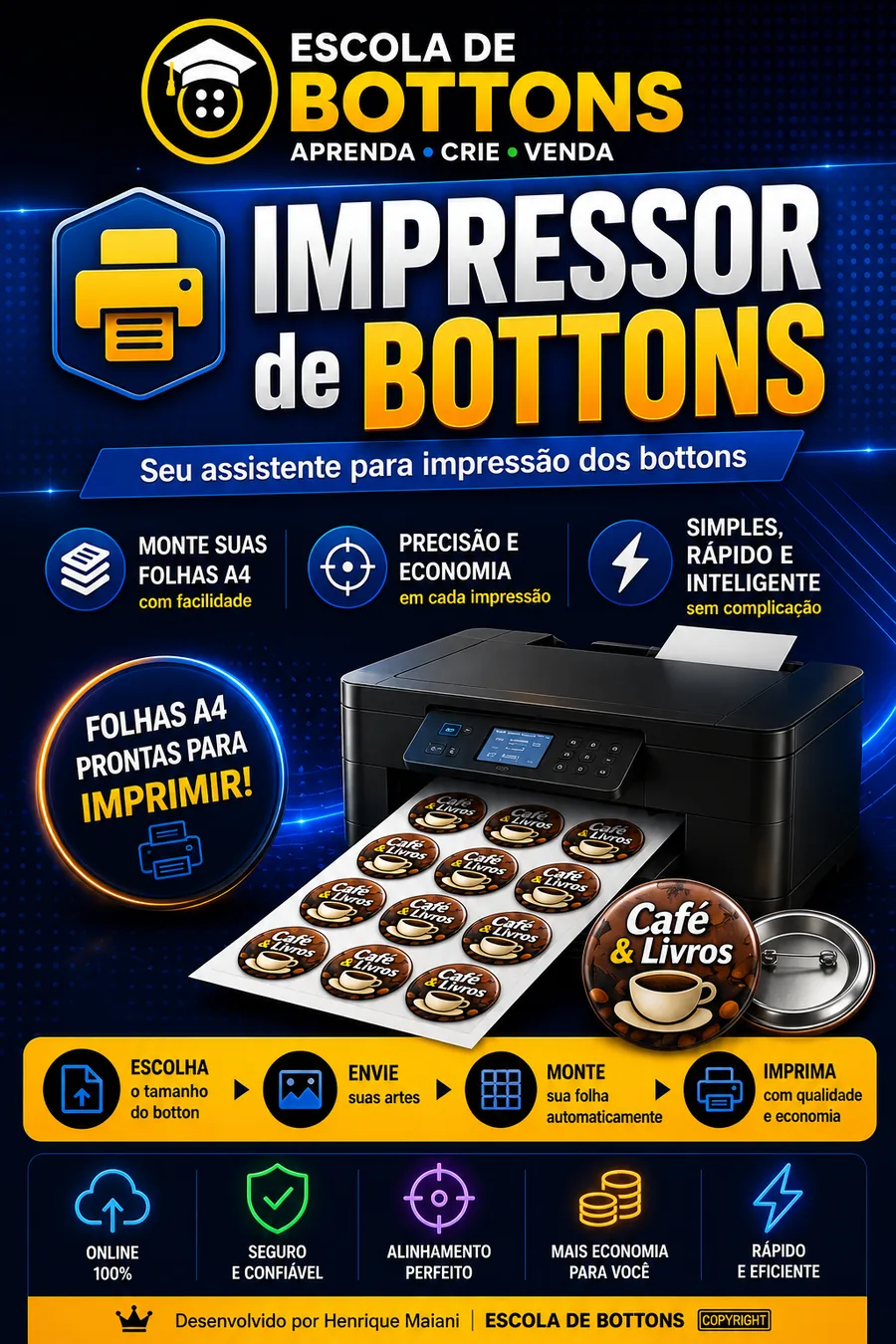 Capa do Impressor de Bottons